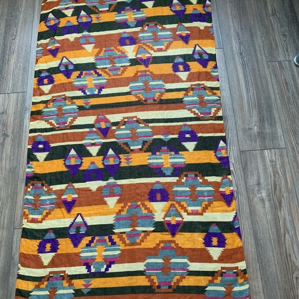 Colorful Abstract Patterned Scarf - Picture 3 of 7